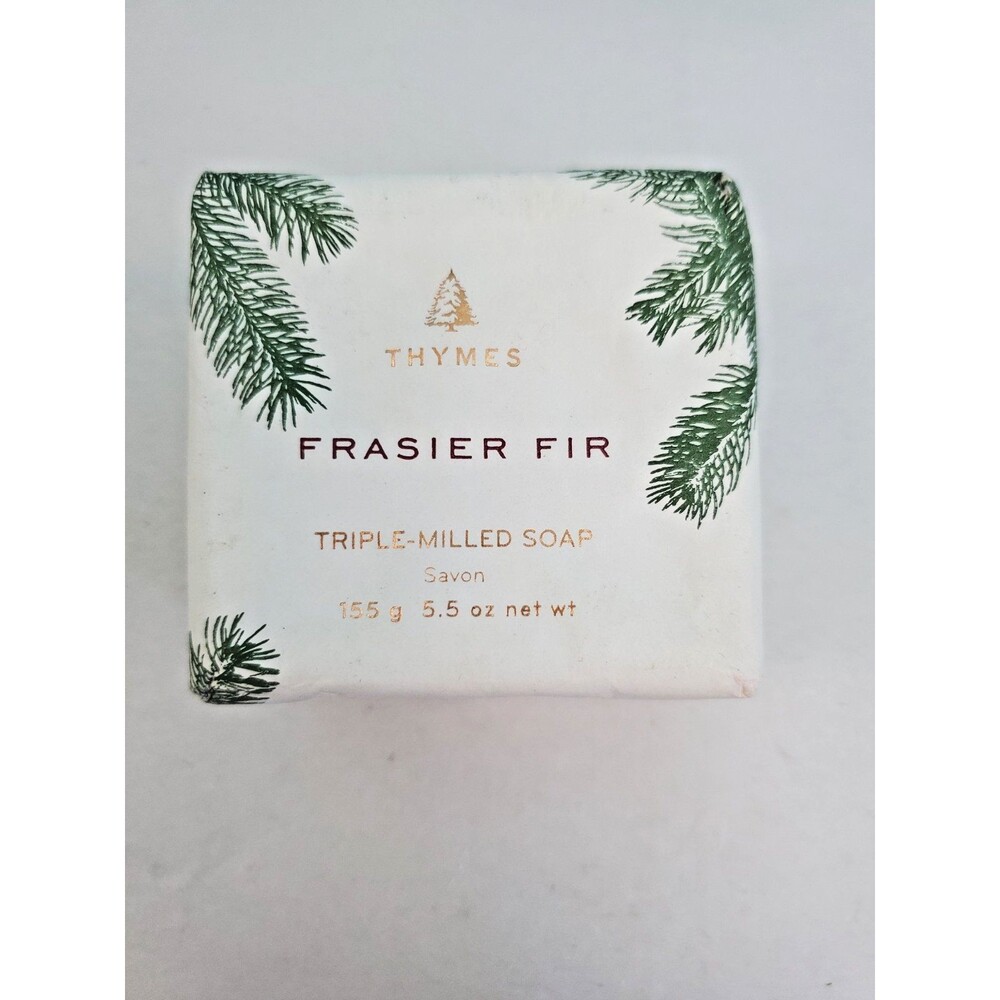 Thymes Frasier Fir Bar Soap - Triple Milled 5.5oz  Made in USA